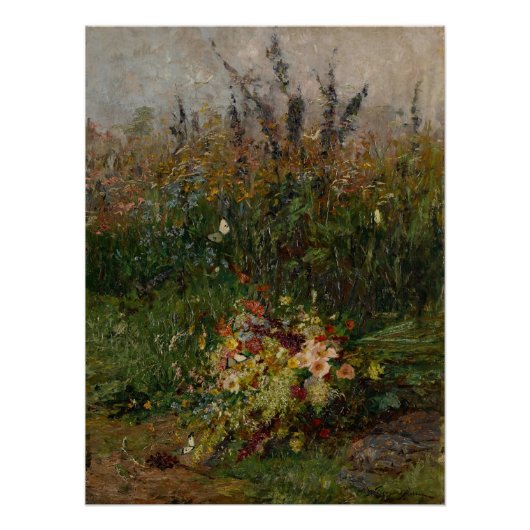 Poster Fleurs estivales du terrain (Devant)