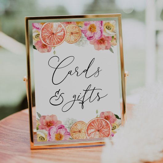 Poster Fleurs et Cartes et Cadeaux d'agrumes