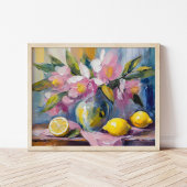 Poster Fleurs et citrons Vie morte moderne