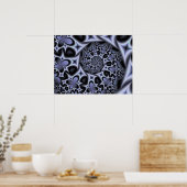 Poster Fleurs et Diamants Monochrome (Cuisine)