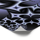 Poster Fleurs et diamants monochromes (Coin)