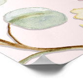 Poster Fleurs et feuillage modernes de bienvenue pour une (Coin)