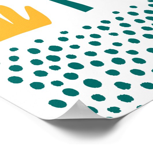 Poster Fleurs et Feuilles Abstraits (Coin)