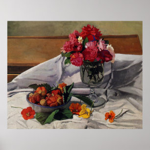Poster Fleurs et fraises par Felix Vallotton,