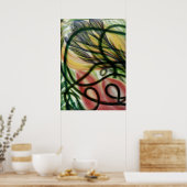 Poster Fleurs et fruits de Georgiana Houghton (Cuisine)