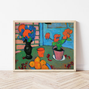 Poster Fleurs et oranges de la vie morte   von Jawlensky