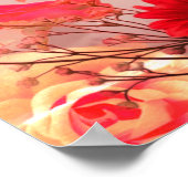 Poster Fleurs et plus de fleurs ornent ce mur romantique  (Coin)