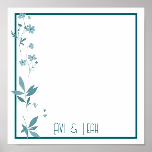Poster fleurs et set de table feuille (Devant)