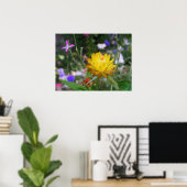 Poster Fleurs éternelles. (Bureau à domicile)