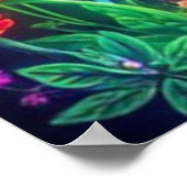 Poster Fleurs Fairycore Papillons et champignons (Coin)