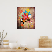 Poster Fleurs faites main (Cuisine)