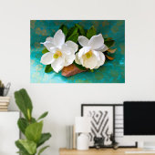 Poster Fleurs | Fleur Magnolia (Bureau à domicile)