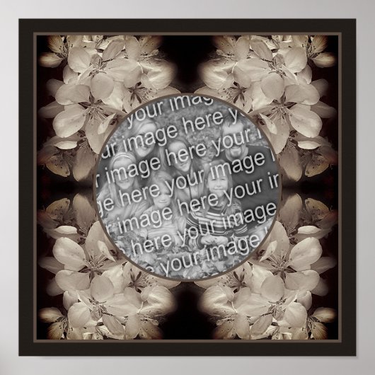 Poster Fleurs Fleurs Abstraites Ajouter Votre Photo (Devant)