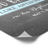 Poster Fleurs florales Dieu Béni Baptême Signe Marque Ble (Coin)