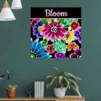 Fleurs Florales Personnalisées d'Art Populaire Fan