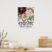 Poster Fleurs Florales Rougissantes Bienvenue Botanique M (Cuisine)