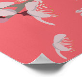 Poster Fleurs flottantes de fleurs de cerisiers (Coin)
