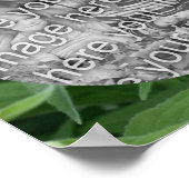 Poster Fleurs Foxglove Blanches Crémeuses Ajoutez Votre P (Coin)