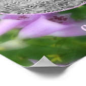 Poster Fleurs Foxglove Rose Créer Votre Propre Photo (Coin)