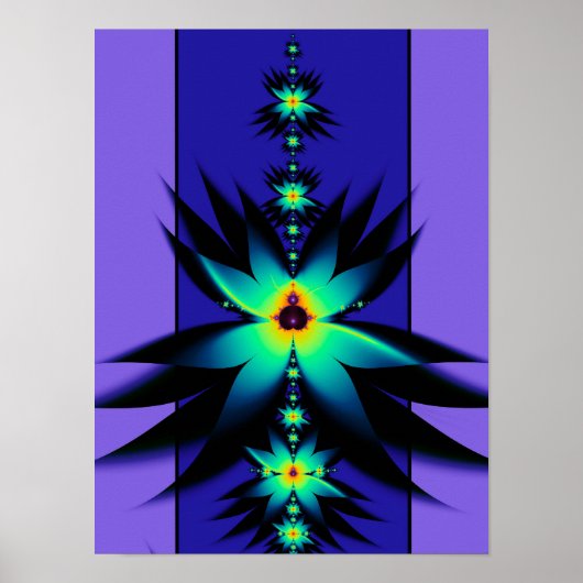 Poster Fleurs fractales Mandelbrot (Devant)