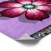 Poster Fleurs fractales violettes (Coin)