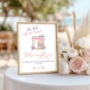 Poster Fleurs Fraîches du Marché Soirée de Mariage Floral