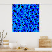 Poster Fleurs Frangipani Bleues, (Cuisine)
