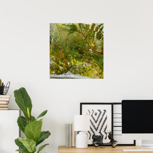 Poster Fleurs glacées, (Bureau à domicile)