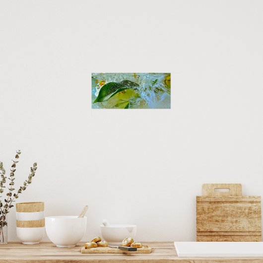 Poster Fleurs glacées, (Cuisine)