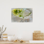 Poster Fleurs glacées, (Cuisine)