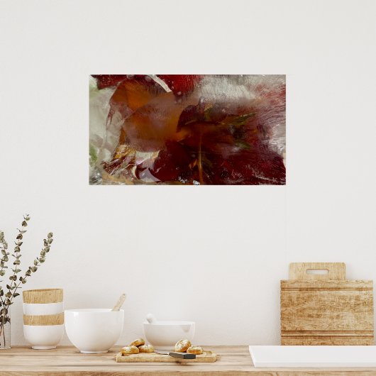 Poster Fleurs glacées, (Cuisine)