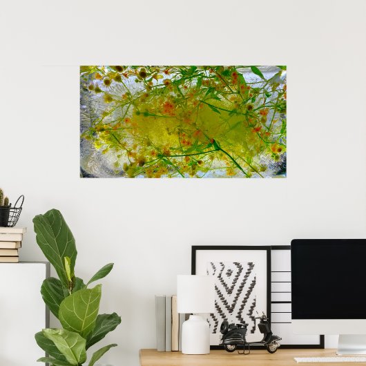 Poster Fleurs glacées, (Bureau à domicile)
