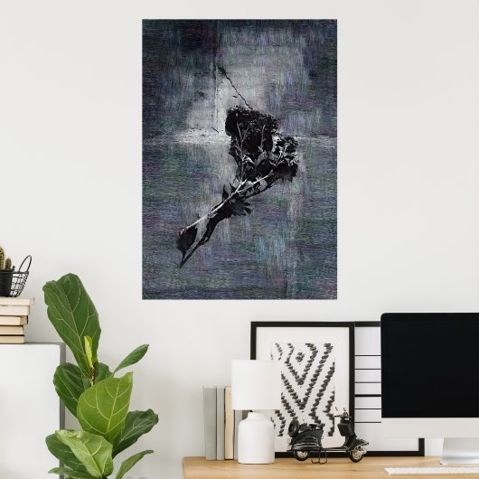 Poster Fleurs gothiques (Bureau à domicile)