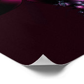 Poster Fleurs gothiques roses violettes (Coin)