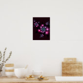 Poster Fleurs gothiques roses violettes (Cuisine)