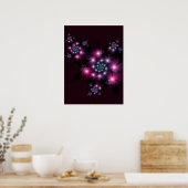 Poster Fleurs gothiques violettes roses (Cuisine)