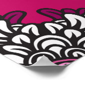 Poster Fleurs Graphiques Florales rose sans joint (Coin)
