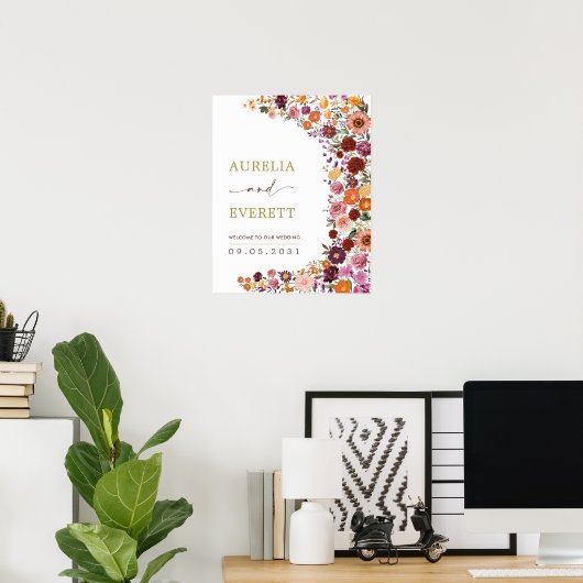 Poster Fleurs Gras Fleur sauvage d'automne Mariage d'accu (Bureau à domicile)