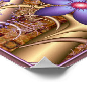 Poster Fleurs grimpantes violettes (Coin)