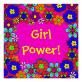 Poster Fleurs Hippy Retro (Devant)