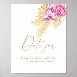 Poster Fleurs - idées de la nuit du jour. Jeu de la marié
