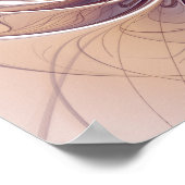 Poster Fleurs imaginaires fractales douces et tendres (Coin)