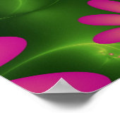 Poster Fleurs Imaginaires roses Art Fractal Abstrait mode (Coin)