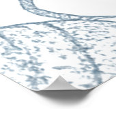 Poster Fleurs japonaises blanches Delicate Arrière - plan (Coin)