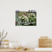 Poster Fleurs Jardin Plein De Moments Parfaits (Cuisine)