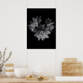 Poster Fleurs jardins En Noir Et Blanc No 11 (Cuisine)