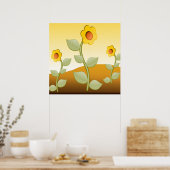 POSTER FLEURS JAUNES (Cuisine)