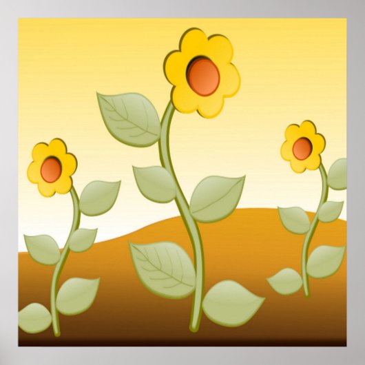 POSTER FLEURS JAUNES (Devant)