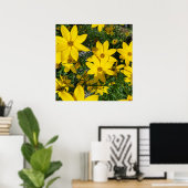 Poster fleurs jaunes (Bureau à domicile)