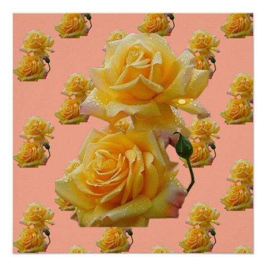 Poster Fleurs jaunes (Devant)